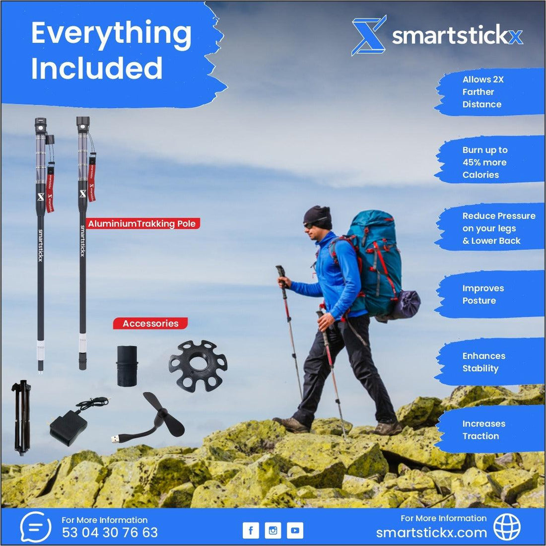 SmartStickX: The Ultimate Self-Defense, Survival, and Stylish Walking Stick - SmartstickX