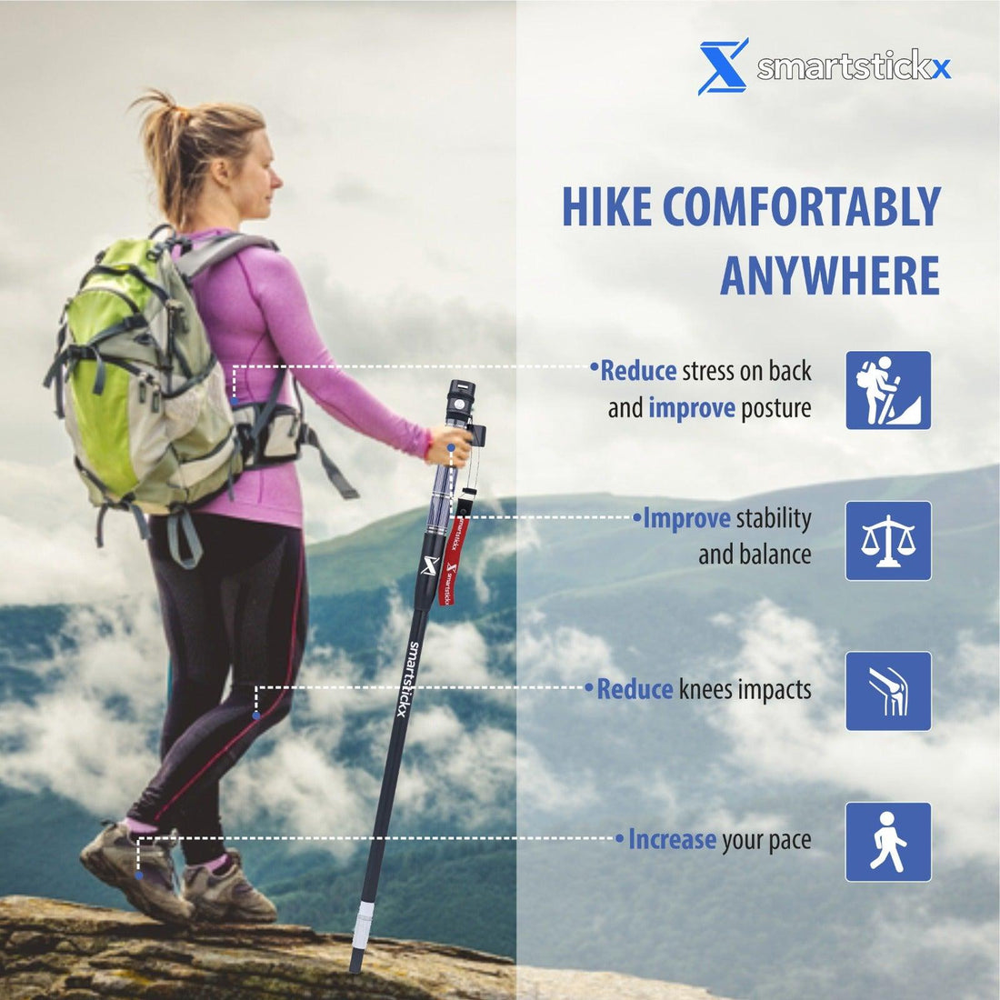 Unlock Better Mobility and Posture with the SmartstickX Walking Stick - SmartstickX