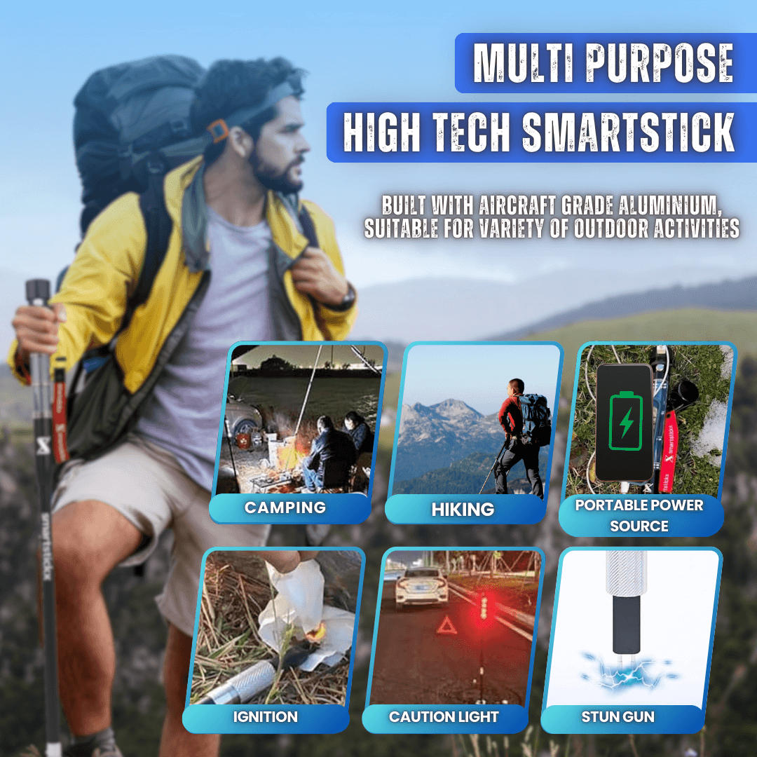 Tactical Walking Stick with Stun Gun - SmartstickX
