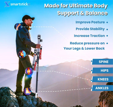 SmartstickX: The Ultimate Premium Walking Stick for Stability, Posture Support, Hiking Comfort & Self-Defense