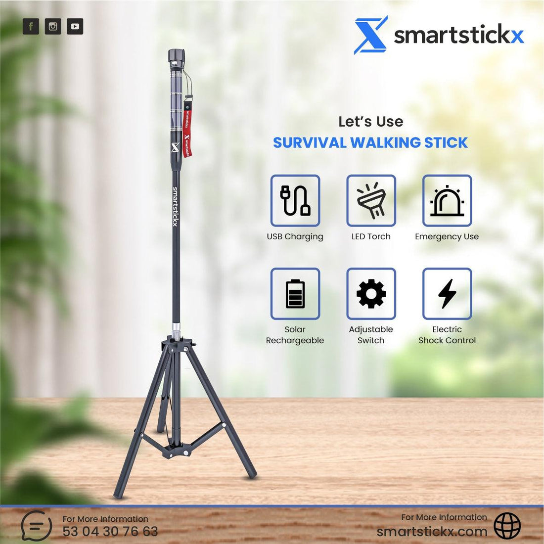 The Best All-Purpose Walking Stick for Seniors and Outdoor Enthusiasts - SmartstickX
