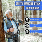 SmartstickX Tactical Walking Stick with Stun Gun - The Ultimate Self-Defense, Light & Power Companion for Every Adventure