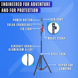 SmartstickX Tactical Walking Stick with Stun Gun - The Ultimate Self-Defense, Light & Power Companion for Every Adventure