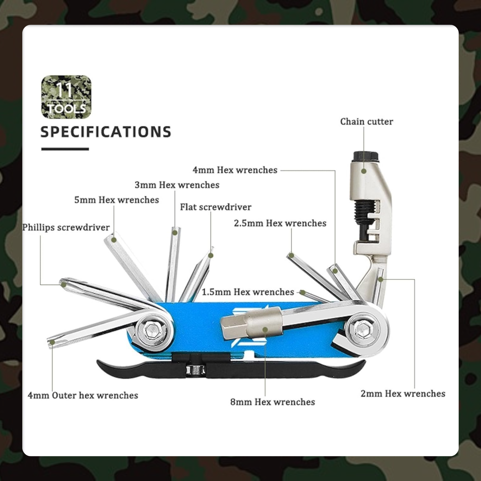 Multi-Function Bike Repair Tool - 11 in 1