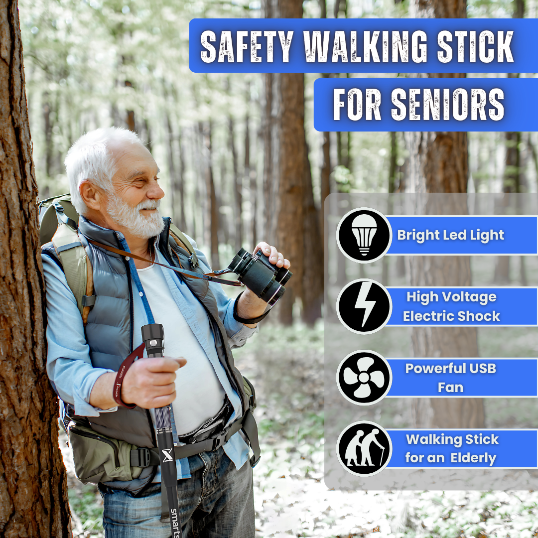 Tactical Walking Stick with Stun Gun