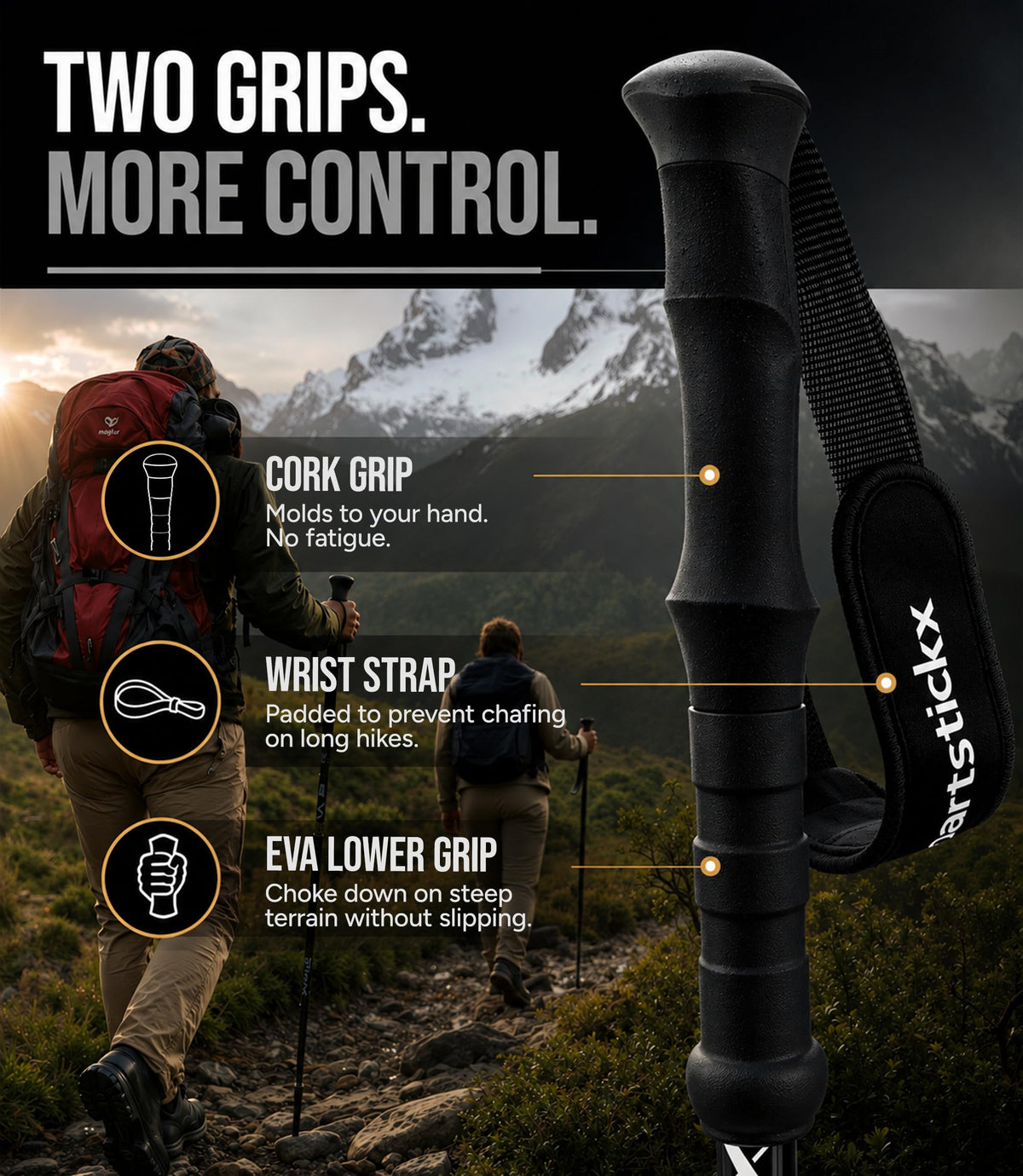 SmartstickX Trek Lock trekking poles