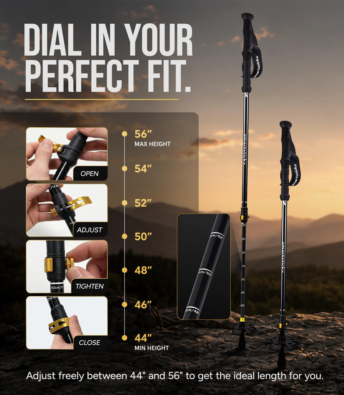 SmartstickX Trek Lock trekking poles