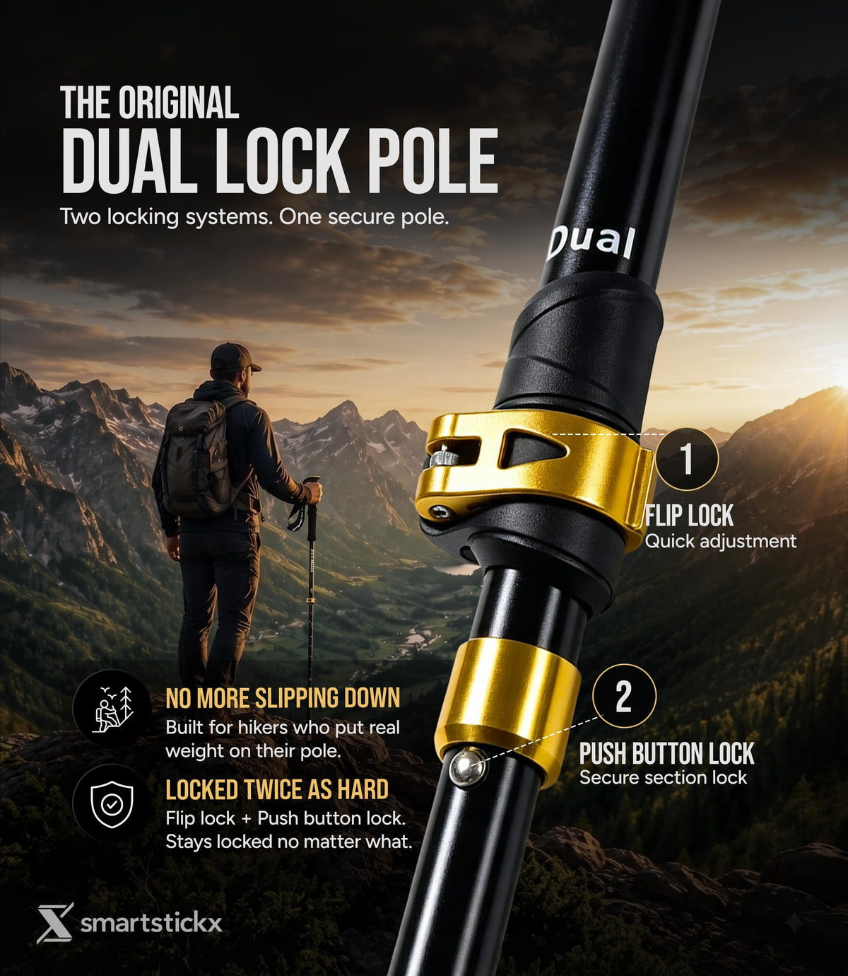 SmartstickX Trek Lock trekking poles
