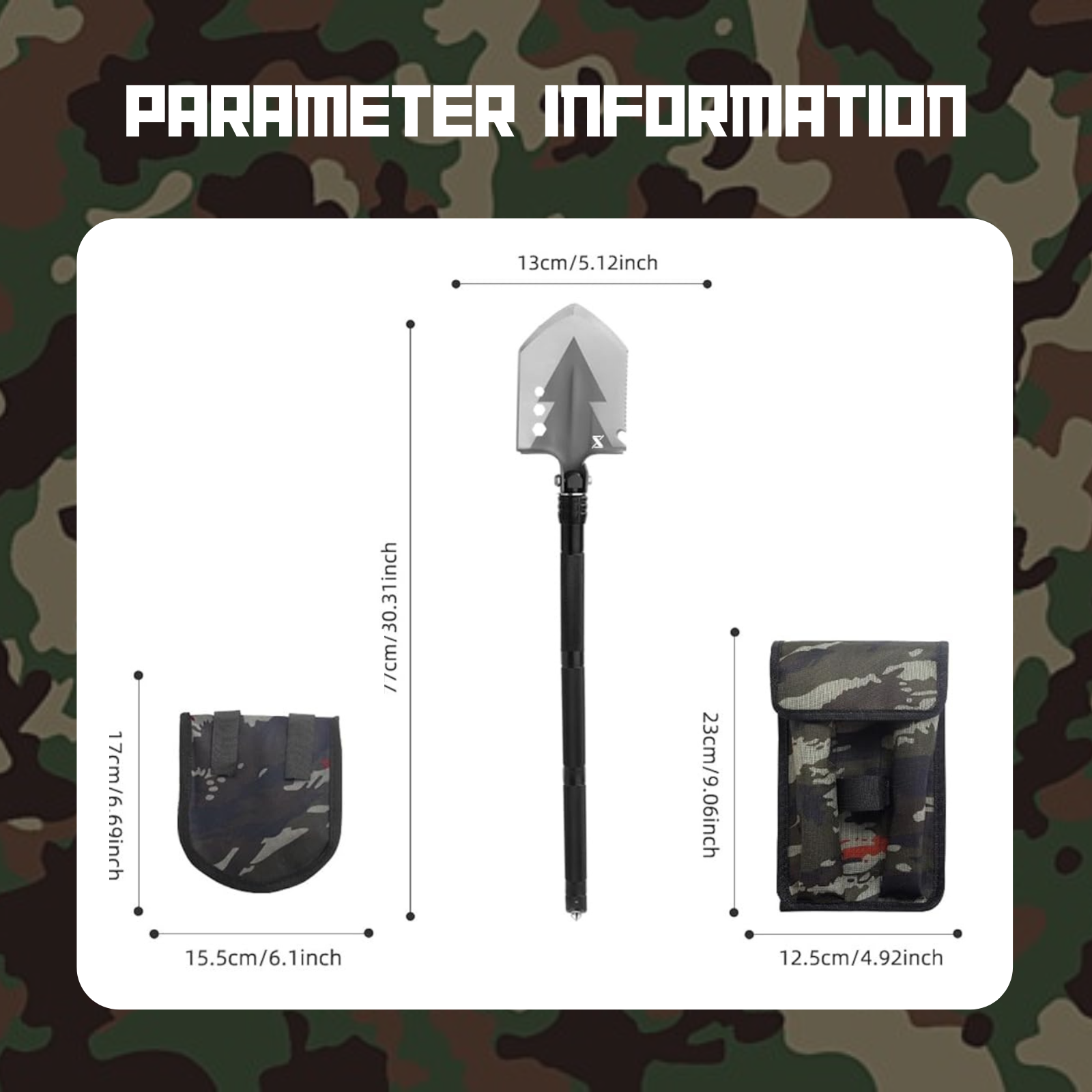 Military Grade Shovel - 13 in 1