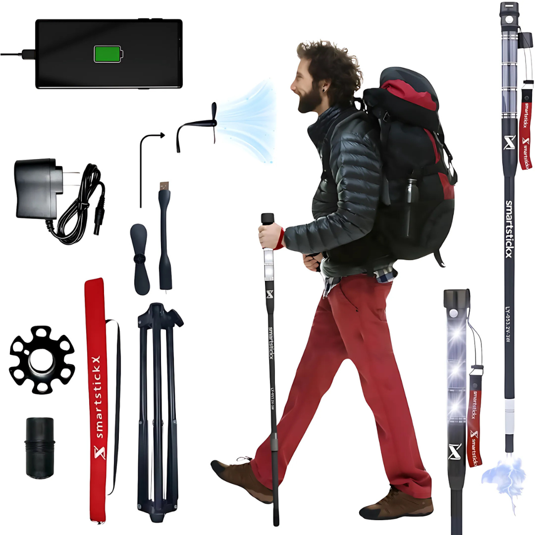 Tactical Walking Stick with Stun Gun