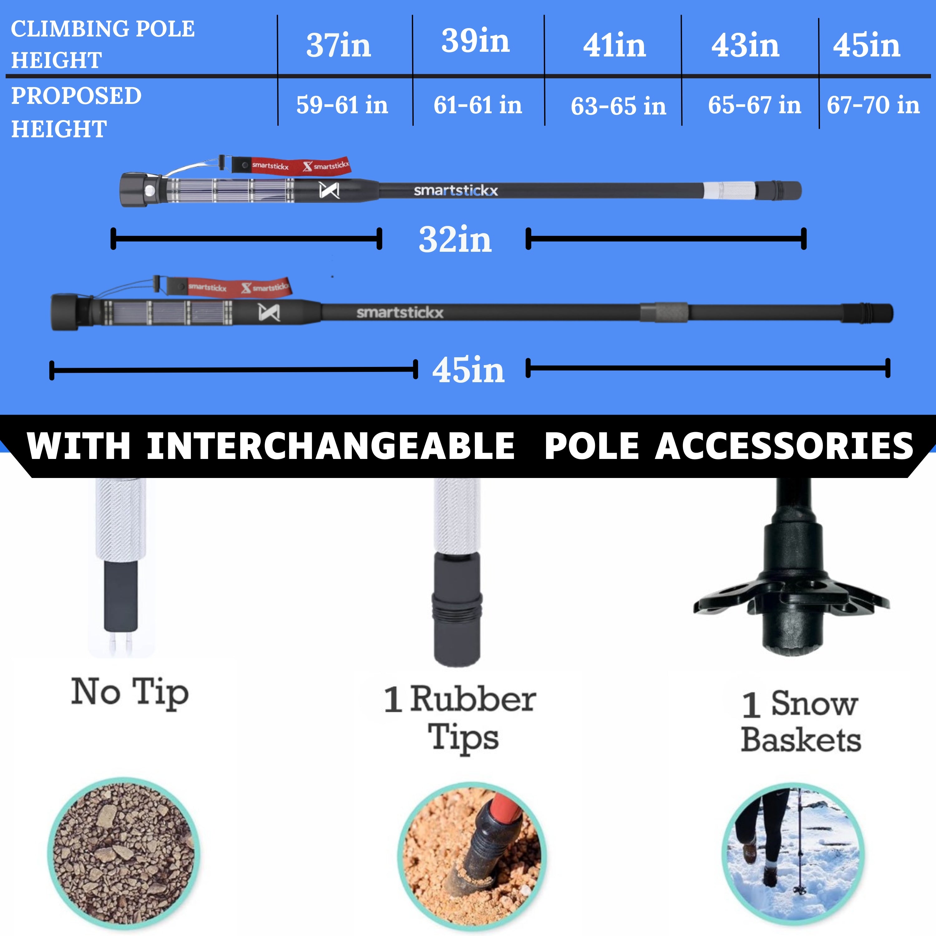 Tactical Walking Stick Collapsible Trekking Pole with Aircraft Aluminum, Power Bank, Bright LED Light Modes, solar chargeable, Hiking,Camping, Outdoor, trecking, staff