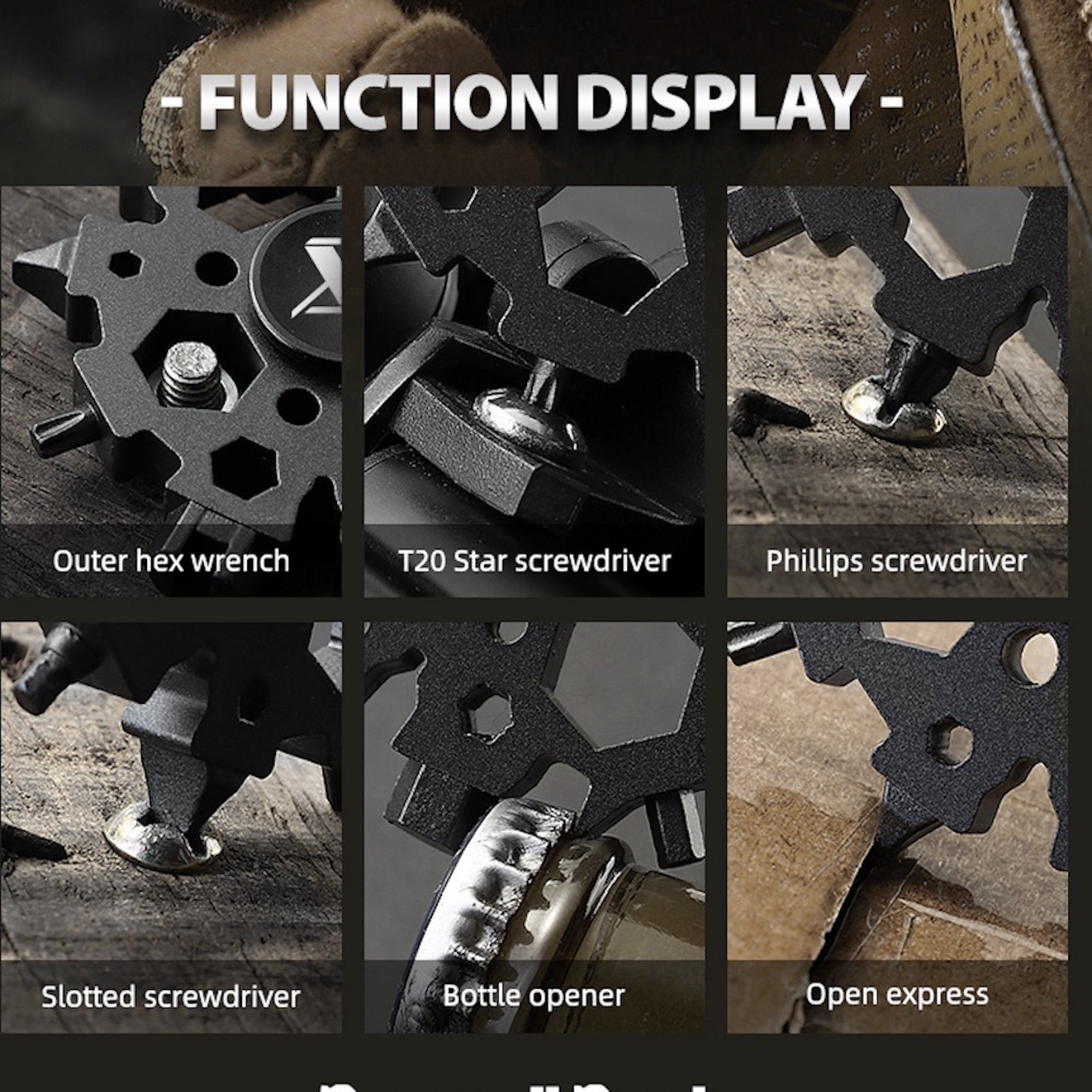 Stainless Steel Snowflake Wrench Multitool - 23 in 1