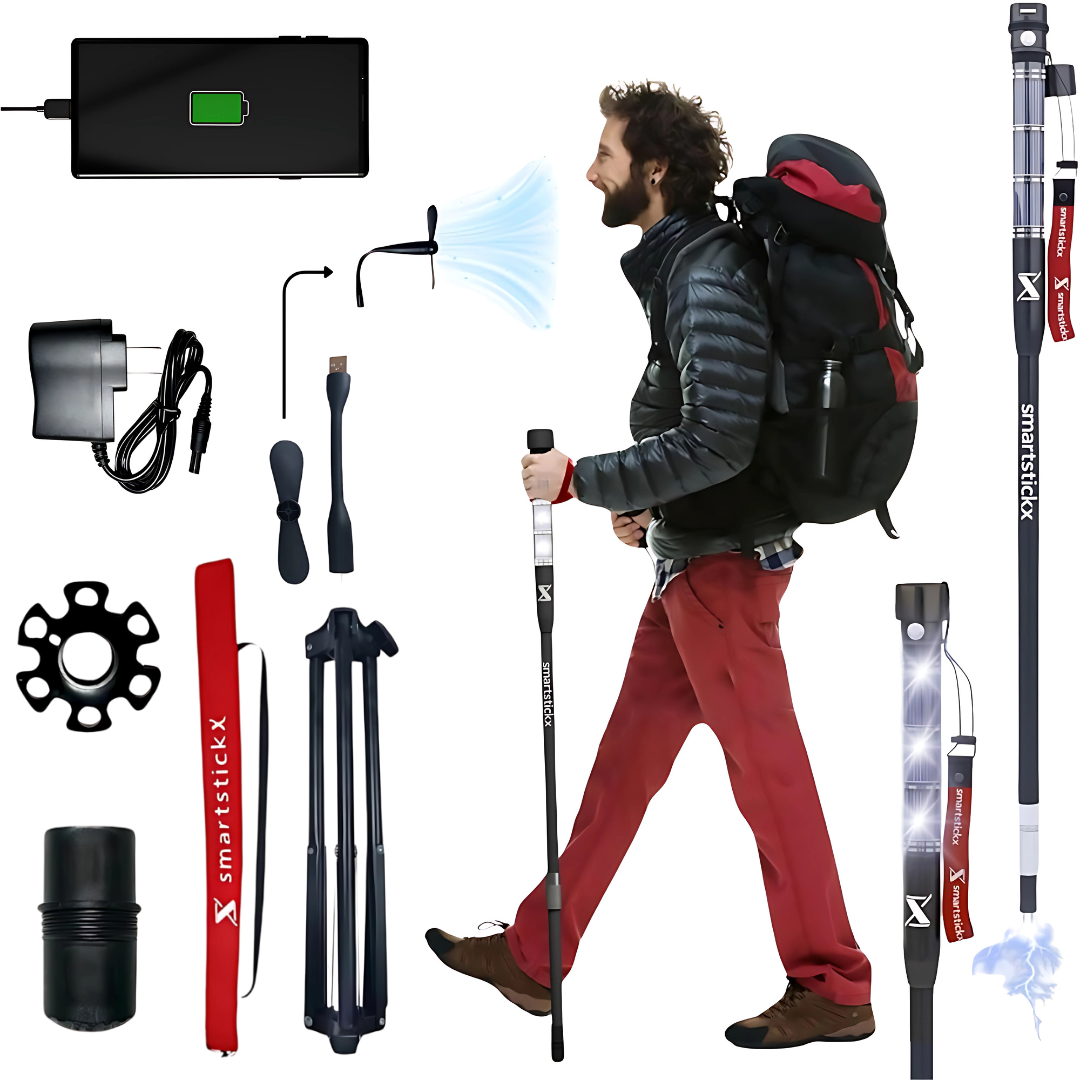 Tactical Walking Stick with Stun Gun