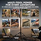 SmartstickX Survival Walking Stick - The Ultimate All-in-One Tactical Tool for Adventure, Power & Protection