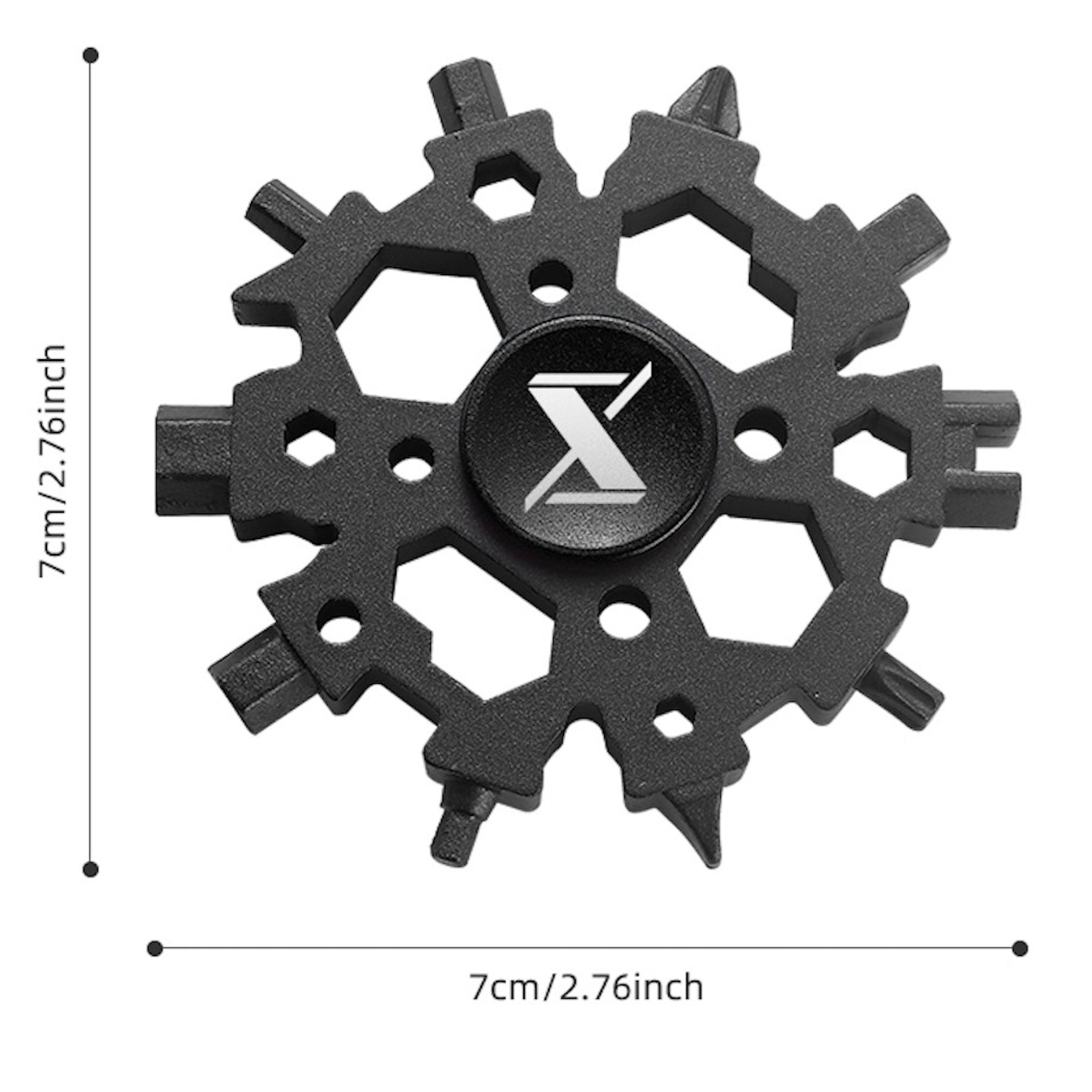 Stainless Steel Snowflake Wrench Multitool - 23 in 1