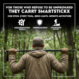 SmartstickX Survival Walking Stick - The Ultimate All-in-One Tactical Tool for Adventure, Power & Protection