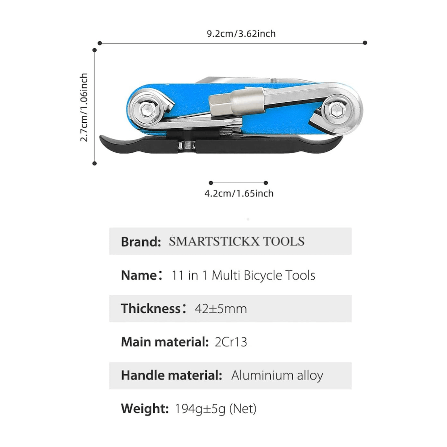 Bike Repair Tool Kit – 11 - in - 1 - SmartstickX