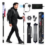 SmartstickX Tactical Walking Stick with Stun Gun - The Ultimate Self-Defense, Light & Power Companion for Every Adventure