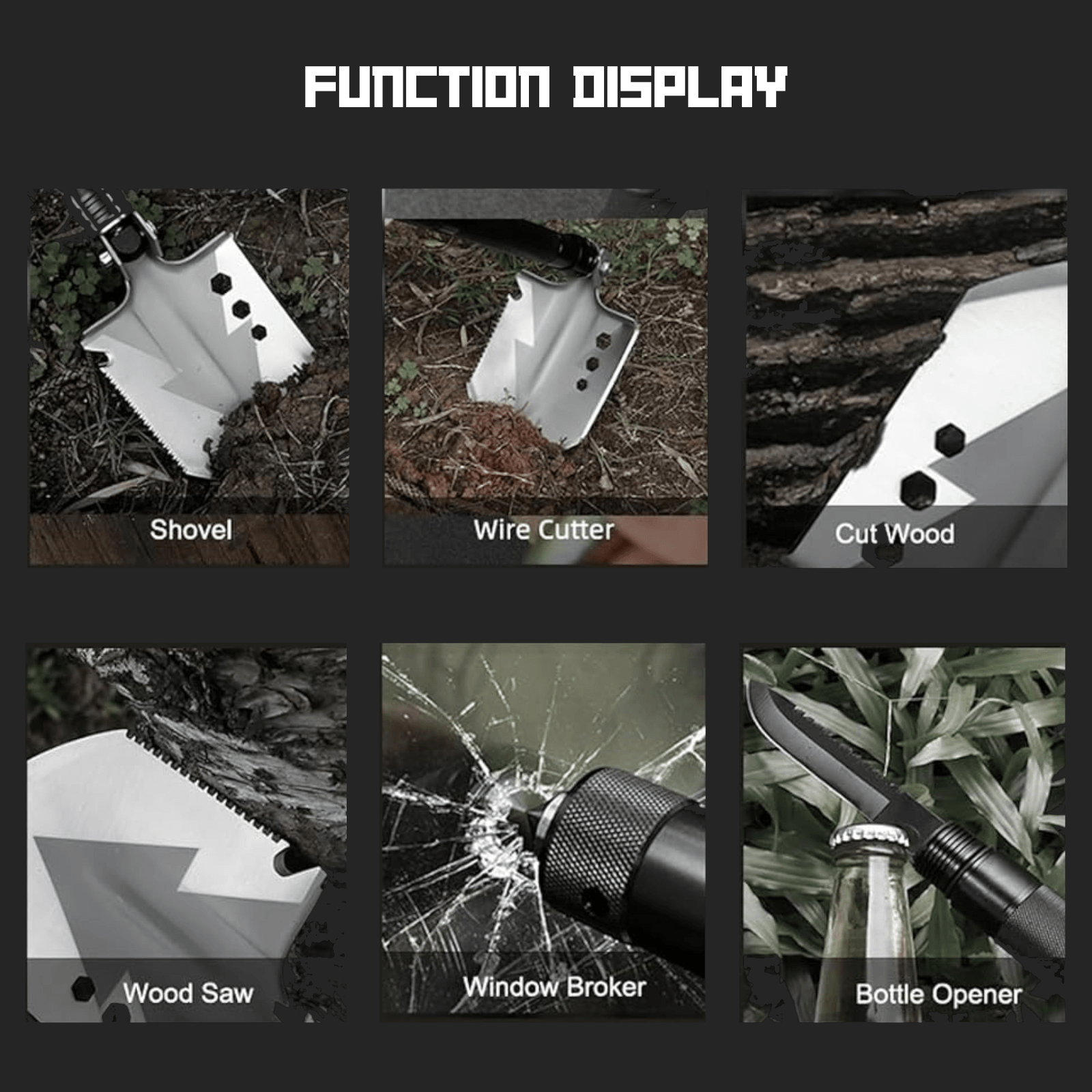 Military Grade Shovel - 13 in 1 - SmartstickX