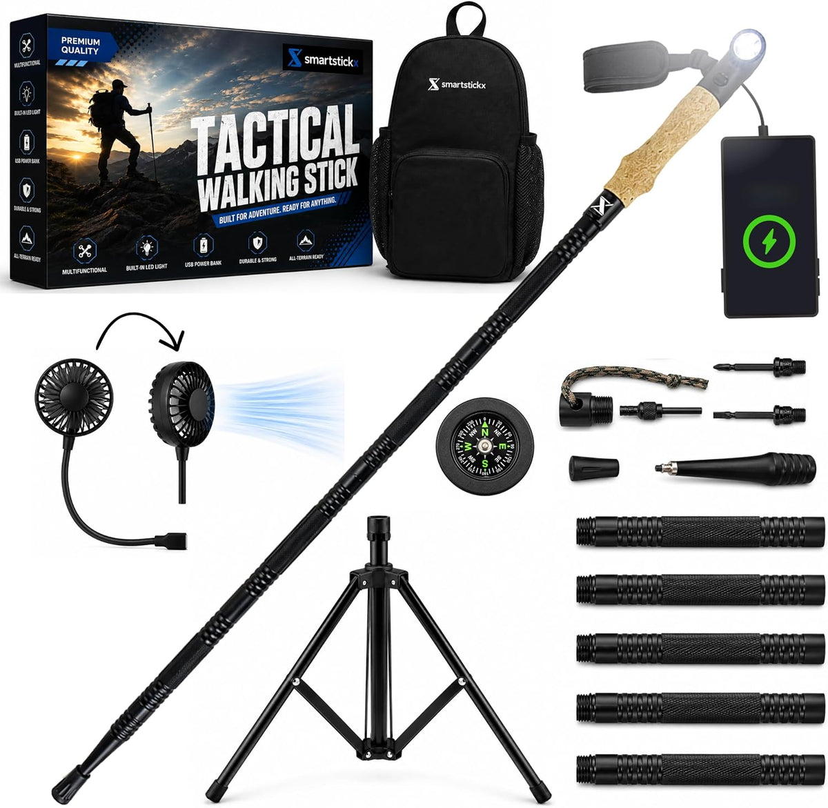 SmartstickX Tactical Hiking and Walking Stick - Amazon image 1