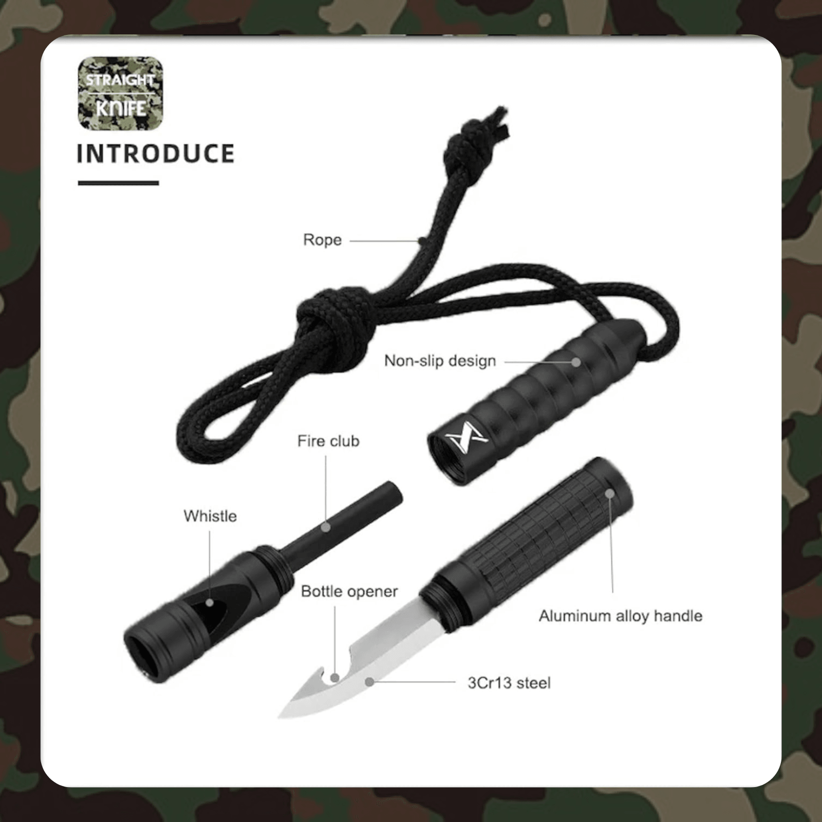 Survival Fire Starter Tool – 4 - in - 1 - SmartstickX